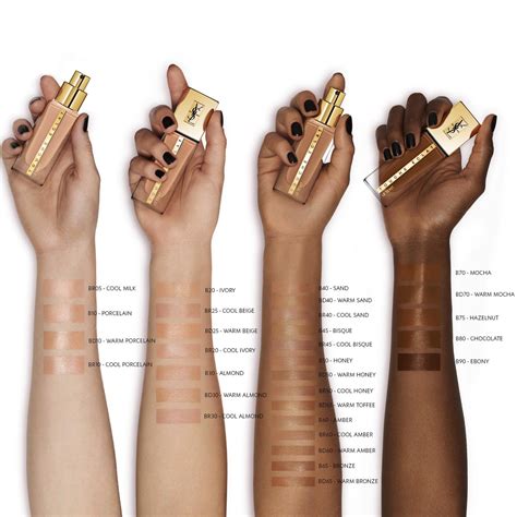 ysl teint radiance foundation shades|ysl foundation tint.